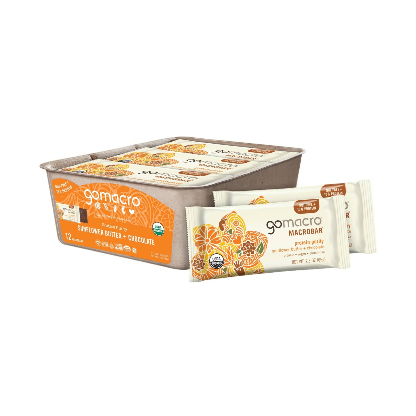Gomacro, Nutrition Bar Oatmeal Chocolate Chip Organic 12 Count, 2.3 Ounce