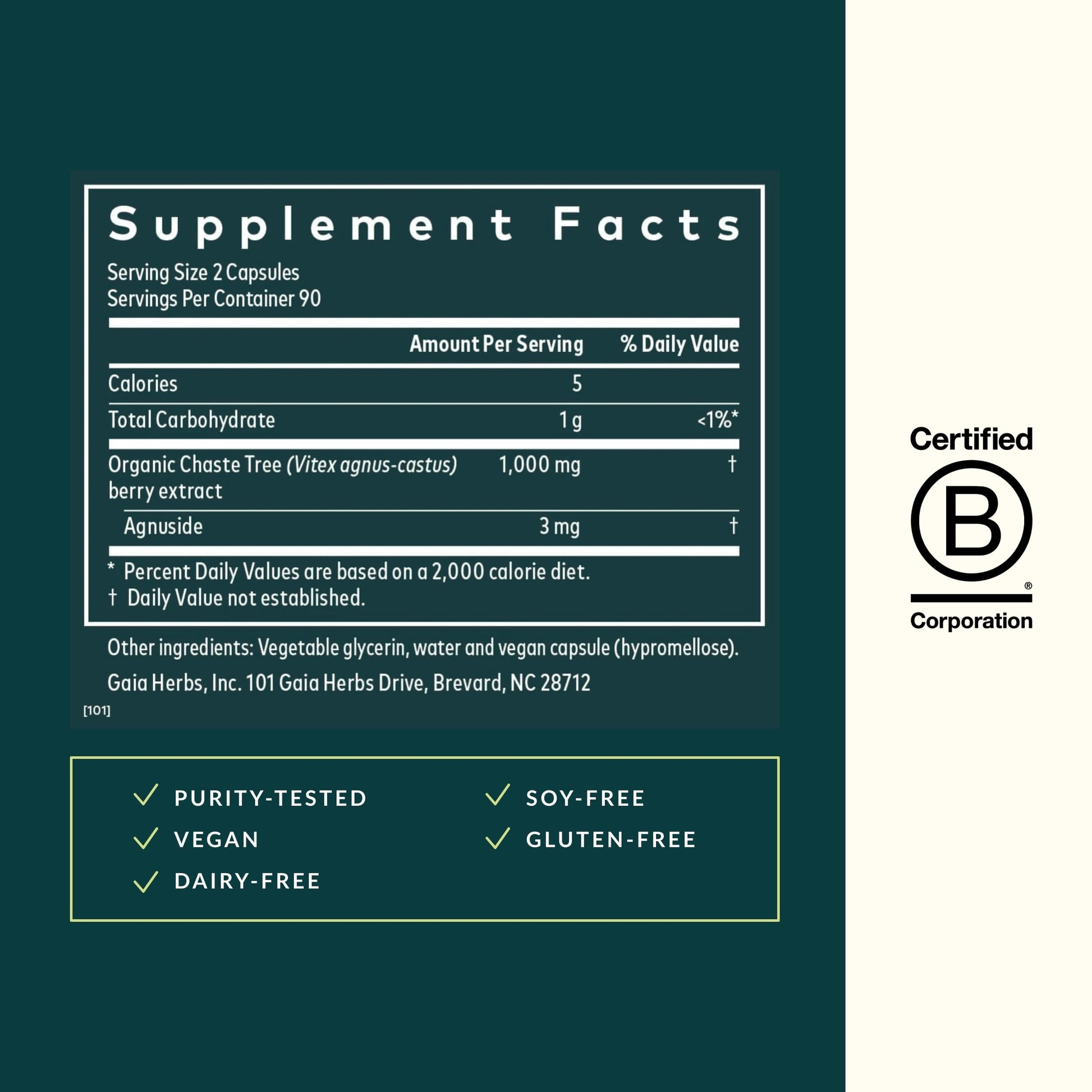 Gaia Herbs Vitex Berry - Supports Hormone Balance & Fertility in Women - 60 Vegan Liquid Phyto-Capsules (30-Day Supply) - Nirvana Guru