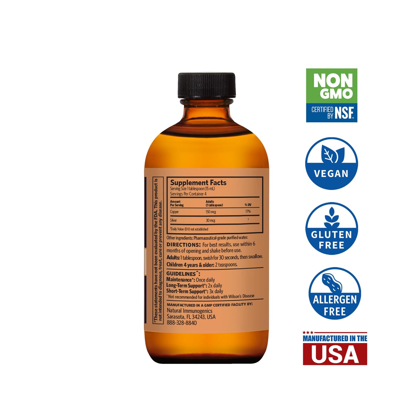 Sovereign Copper Bio-Active Copper Hydrosol, 8oz Nirvana Guru