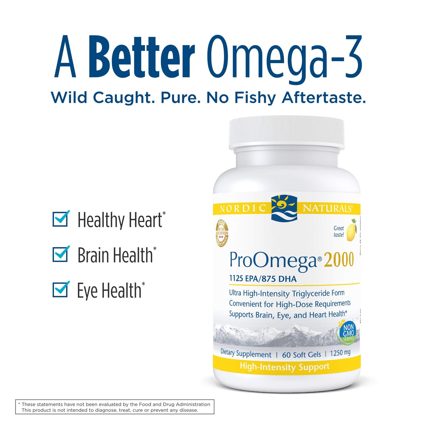 Nordic Naturals ProOmega 2000, Lemon Flavor - 120 Soft Gels - 2150 mg Omega-3 - Ultra High-Potency Fish Oil - EPA & DHA - Promotes Brain, Eye, Heart, & Immune Health - Non-GMO - 60 Servings - Nirvana Guru