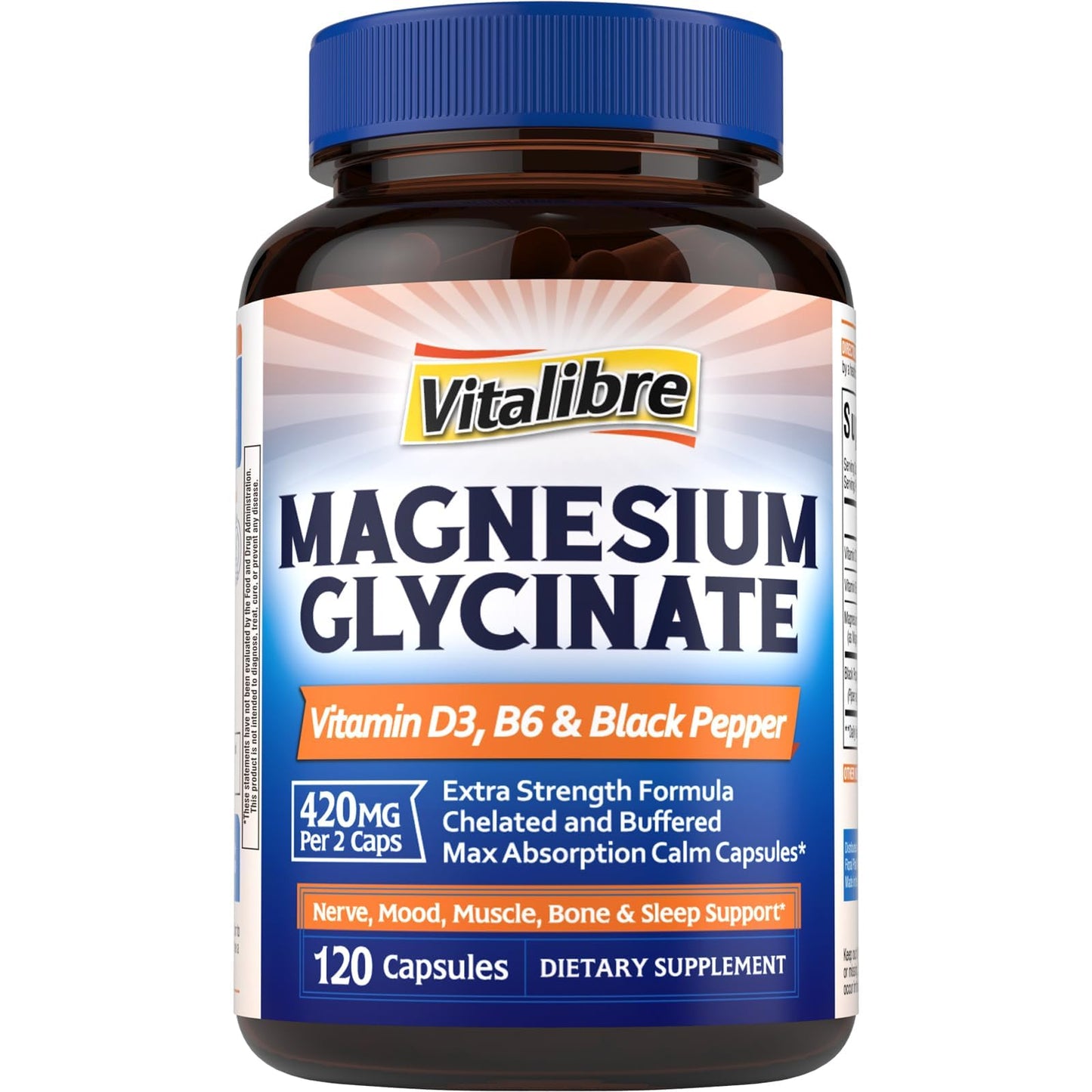 10 in 1 Magnesium Complex, 420mg Elemental Magnesium | Ultra Strength, Max Absorption | Chelated Magnesium Supplement for Sleep, Nerves & Heart Health | Non-GMO, 120 Vegan Capsules Nirvana Guru