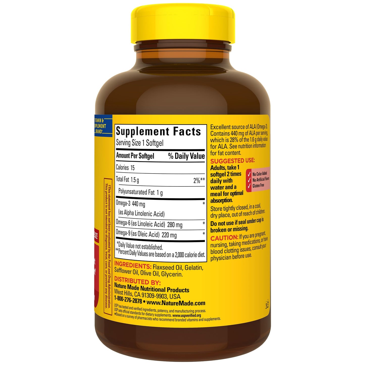 Nature Made Triple Omega 3 6 9 Supplements, Flaxseed, Safflower & Olive Oils, Fish Free Omega 3 Fatty Acid Supplement, 150 Softgels, 75 Day Supply - Nirvana Guru