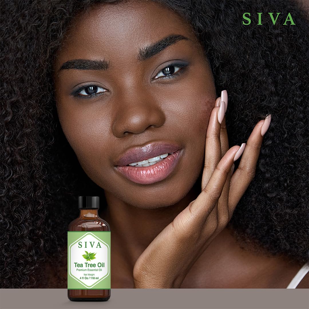SIVA Lavender Essential Oil - 4 Fl Oz – Natural Lavender Oil - for Diffuser, Face, Skin Care, Aromatherapy, Hair Care, Scalp and Body Massage - with Dropper - Nirvana Guru