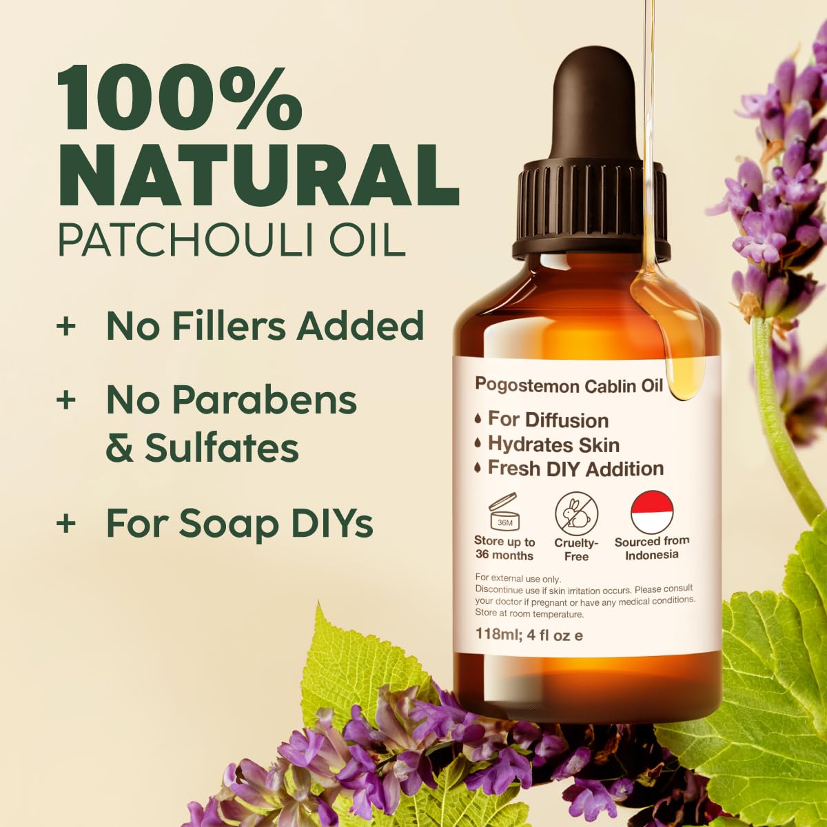 KUKKA essential oils 100% Pure & Natural Lavender Essential Oil for Diffuser, Body, Aromatherapy & Soap Making Scent (4 Fl Oz/118 ml)