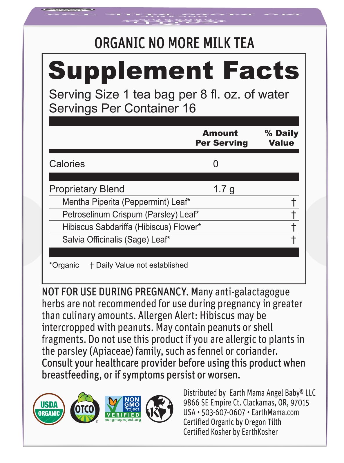 Earth Mama Organic Third Trimester Tea Bags | 100% USDA Organic Herbal Tea for Late Pregnancy Comfort + Childbirth Preparation, 16 Teabags Per Box (2-Pack) Nirvana Guru