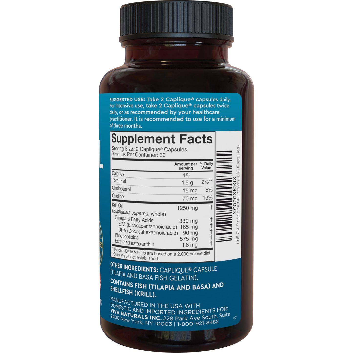 Viva Naturals Antarctic Krill Oil Omega 3 Supplements 1250 mg - DHA EPA Omega-3 & Astaxanthin Concentration for Joint Health, No Fish Burp - 60 Omega 3 Krill Oil Capsules - Nirvana Guru