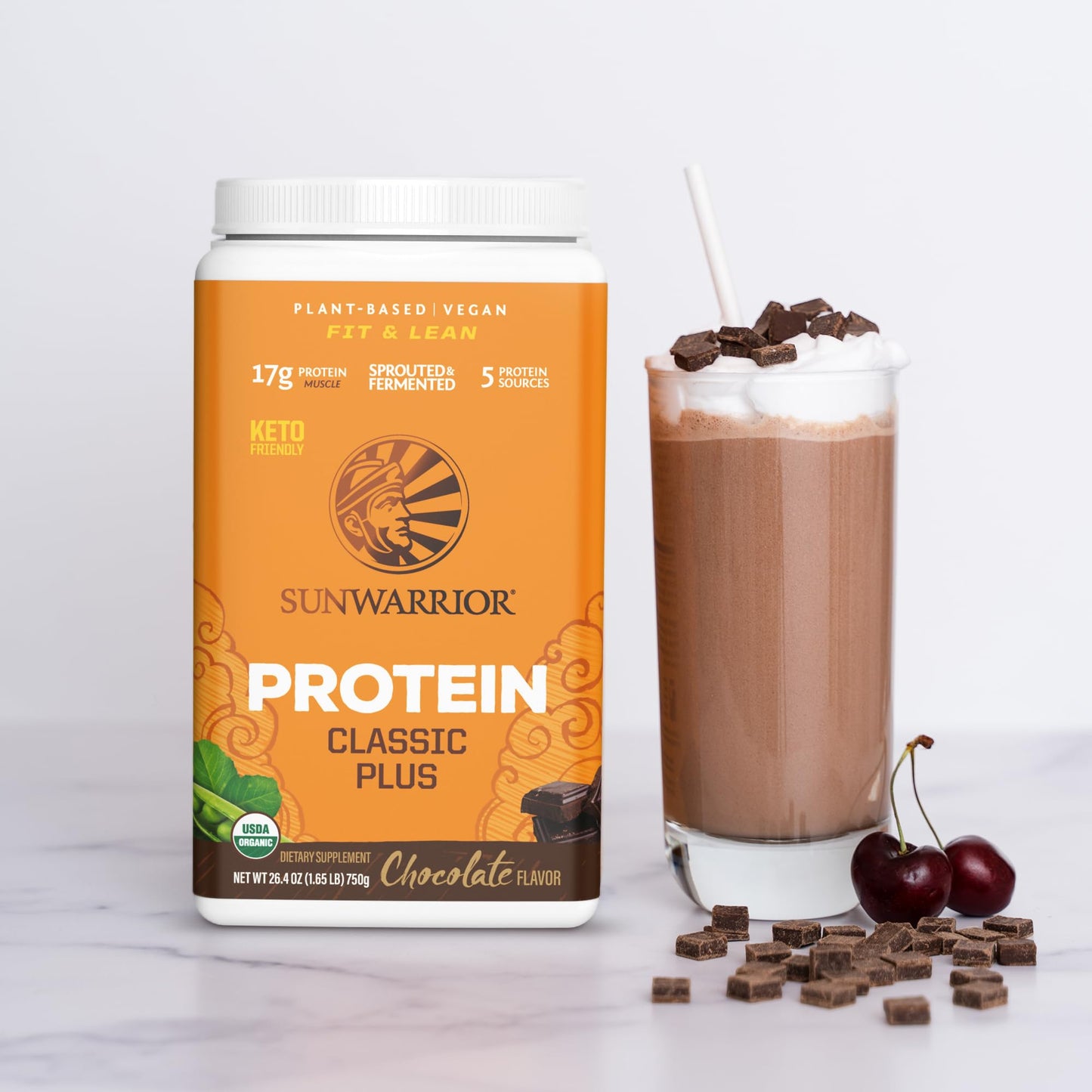 Brown Rice Protein Powder with Bcaa & Amino Acids Raw Rice Protein Shake Gluten Free Low Carb Dairy Free | Plant Based Classic Sprouted Brown Rice Protein Powder Natural 375g by Sunwarrior - Nirvana Guru