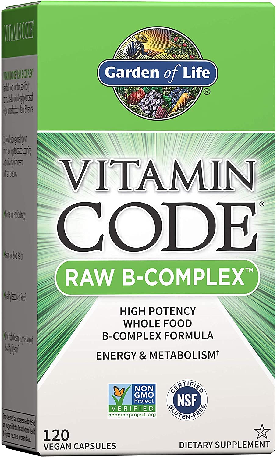 Garden of Life, Raw Vitamin Code B Complex, 120 Veggie Capsules - Nirvana Guru