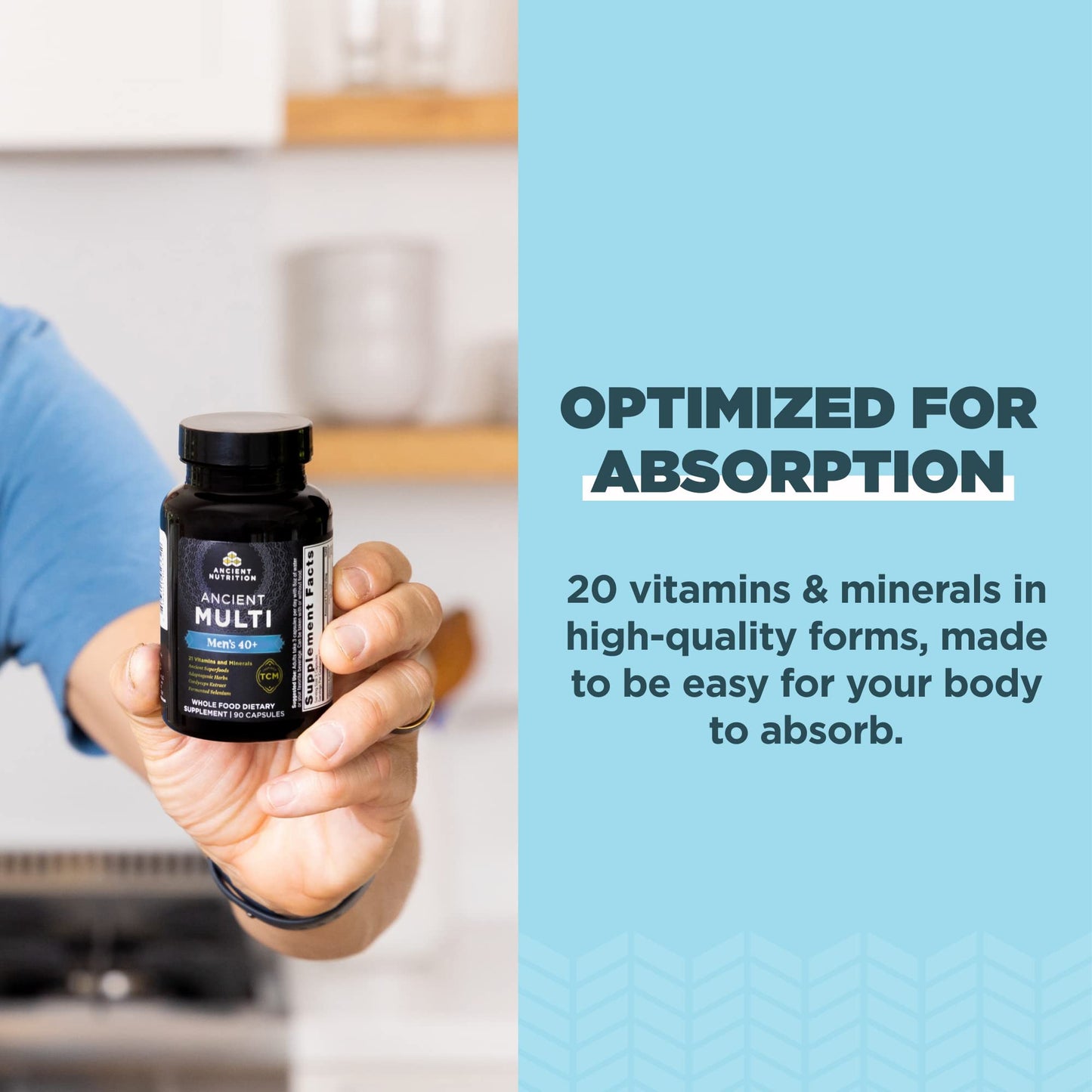 ANCIENT NUTRITION Men's 40+ 1-Day Multivitamin, 30 CT - Nirvana Guru