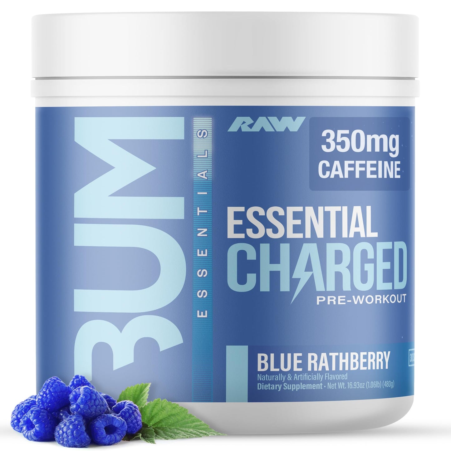 RAW Nutrition - Essential Pre - Chris Bumstead Pre Workout Formula, Sports Nutrition Pre-Workout Powders | Men & Womens Drink, Energy Powder for Working Out (Peach Mango)