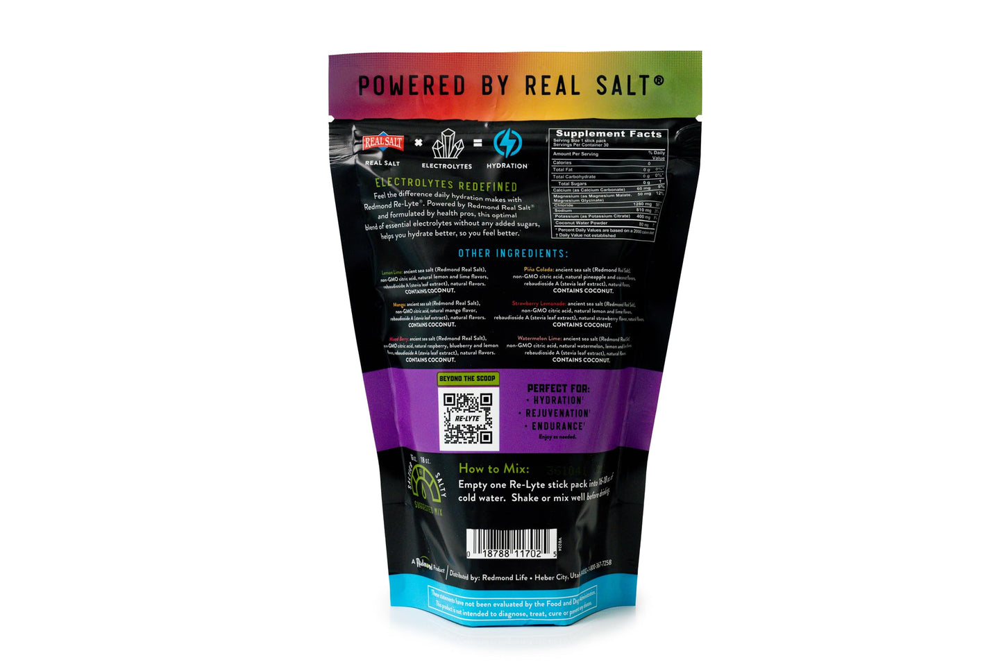 REDMOND Re-Lyte Hydration Electrolyte Powder Mix, Variety Pack, 30 Stick Packs Nirvana Guru