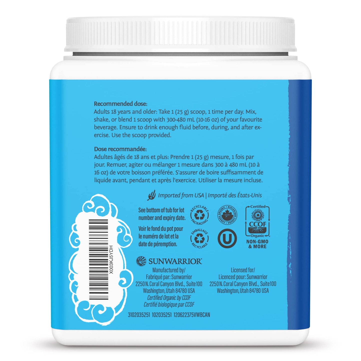 Organic Plant Based Protein Powder | Vegan Organic Protein Powder Vanilla Flavored with BCAA Amino Acids & Hemp Seed Pea Blend | Non-GMO Soy Dairy Filler & Gluten Free (Vanilla, 32 Servings) - Nirvana Guru