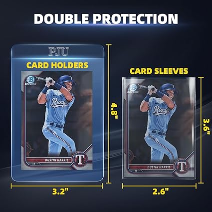 100ct Semi Rigid Card Holders & 100ct Card Sleeves for PSA, SGC, BGS, CSG Graded Card Submissions, Semi Rigid Card Sleeves, Baseball Card Protectors, PSA Graded Card Sleeve for Trading Card nirvanaguru