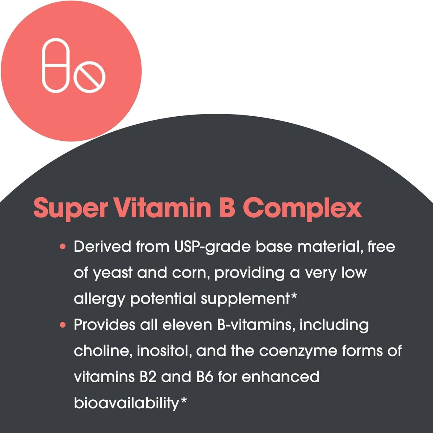 Allergy Research Group Super Vitamin B Supplement - B Vitamin Complex for Men & Women, with Vitamin B12 and B6, Vegetarian Capsules - 120 Count Nirvana Guru