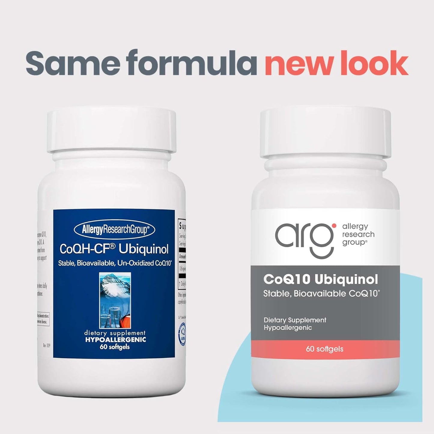 Allergy Research Group CoQH-CF Ubiquinol 100mg Supplement - Un-Oxidized CoQ10, Supports Cardiovascular Health, Immune System Support, Stable, Bioavailable, Softgels - 60 Count Nirvana Guru