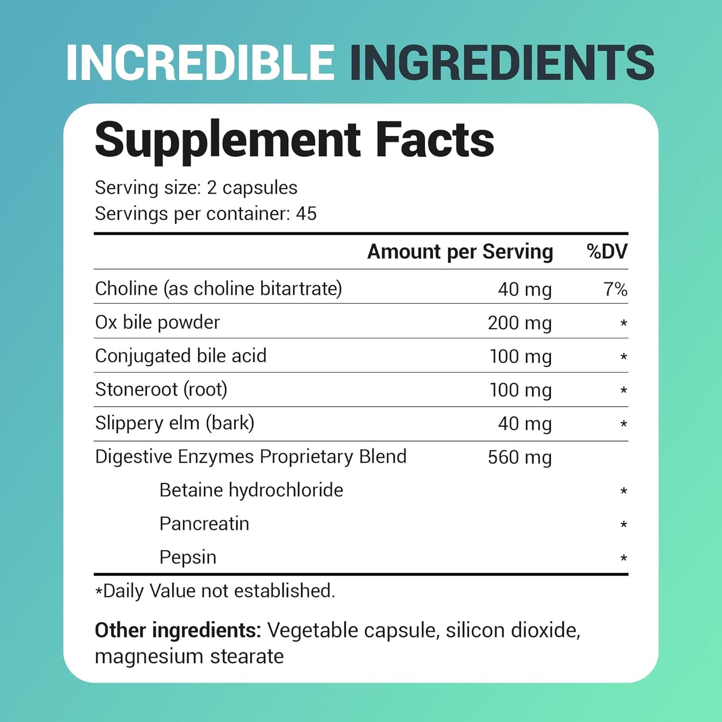 Dr. Berg Gallbladder Formula Extra Strength - with Ox Bile Powder and Conjugated Bile Acid - Digestive Enzymes Proprietary Blend - Full 45-Day Supply - 90 Vegetable Capsules - Nirvana Guru