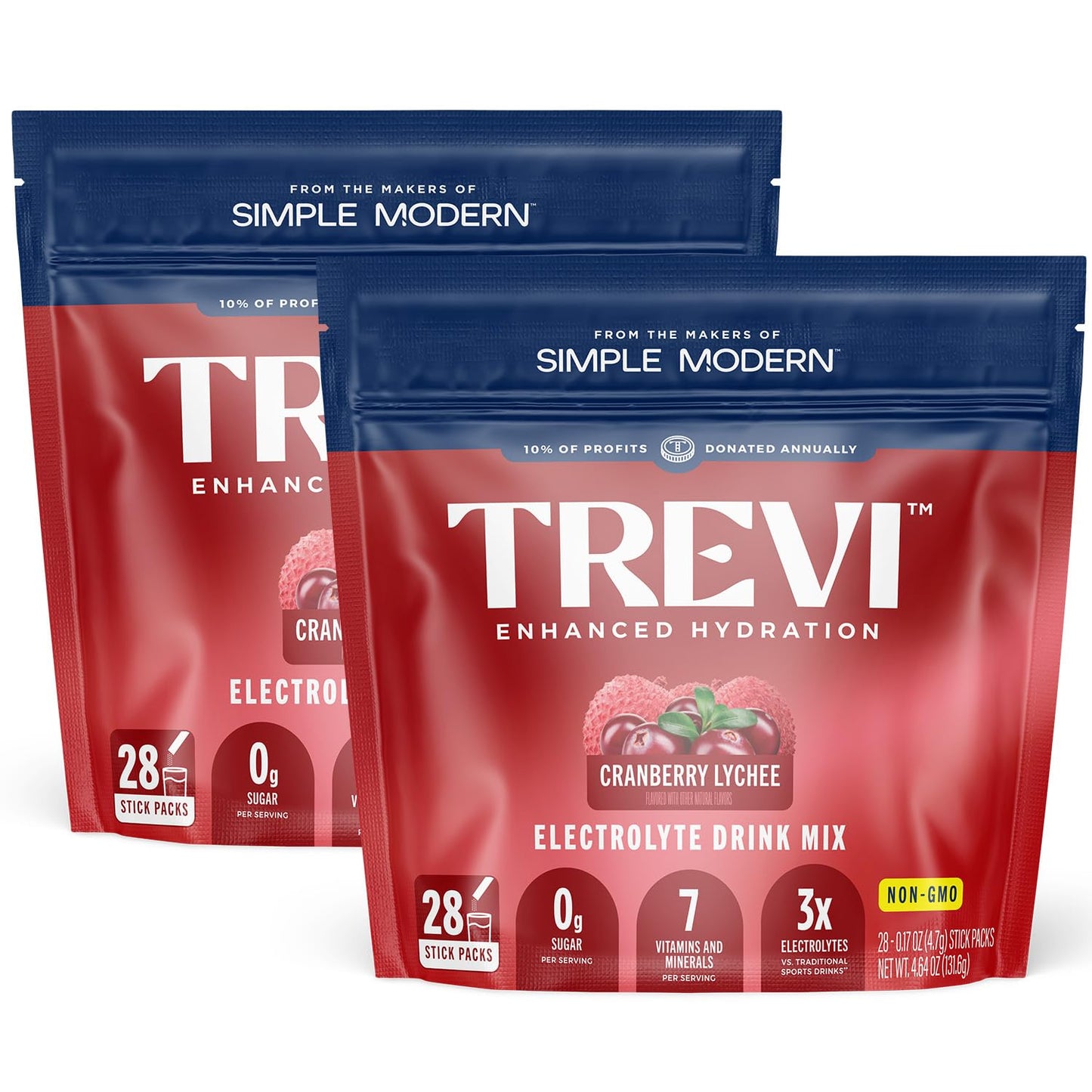TREVI™ Sugar Free Electrolytes - Drink Mix Hydration Powder Packets - 28 Count - Variety Pack 1