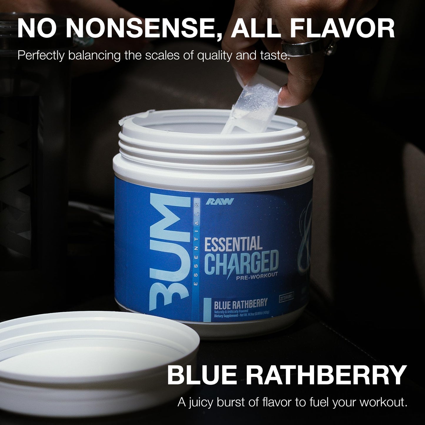 RAW Nutrition - Essential Pre - Chris Bumstead Pre Workout Formula, Sports Nutrition Pre-Workout Powders | Men & Womens Drink, Energy Powder for Working Out (Peach Mango)