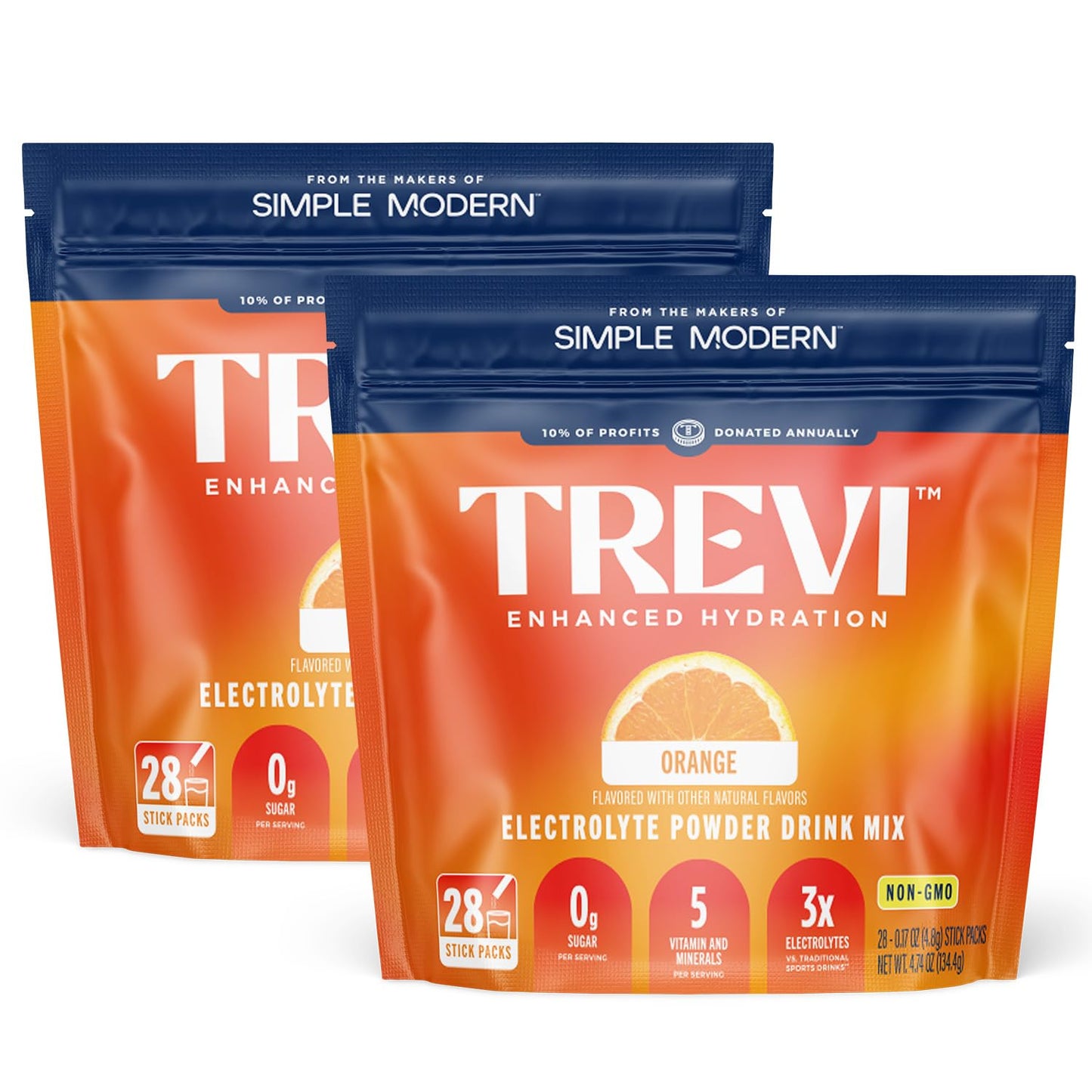 TREVI™ Sugar Free Electrolytes - Drink Mix Hydration Powder Packets - 28 Count - Variety Pack 1
