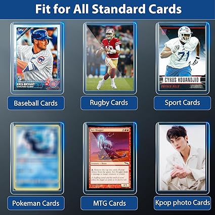 200 Card Sleeves & Top Loaders for Cards – 3"x4" Hard Plastic Baseball Card Protectors | Premium Trading Card Holders with 100 Toploaders + 100 Penny Sleeves nirvanaguru