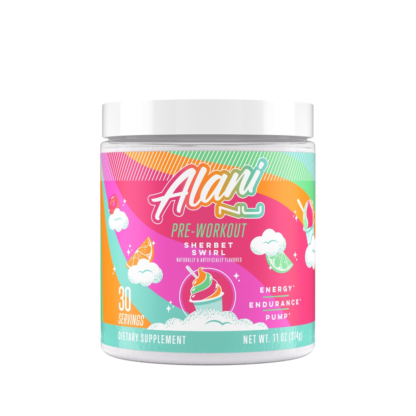 Alani Nu Pre Workout Powder Hawaiian Shaved ICE, Amino Energy Boost, Endurance Supplement, Sugar Free, 200mg Caffeine, L-Theanine, Beta-Alanine, L-Citrulline, 30 Servings Nirvana Guru