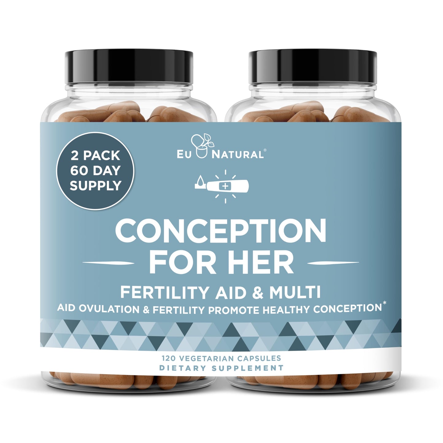 Conception Fertility Supplements for Women – Aids Ovulation, Hormonal Balance, & Regular Cycles – Prenatal Vitamin Support with Myo-Inositol, Folate, Folic Acid, Vitex – 60 Vegetarian Soft Capsules Nirvana Guru