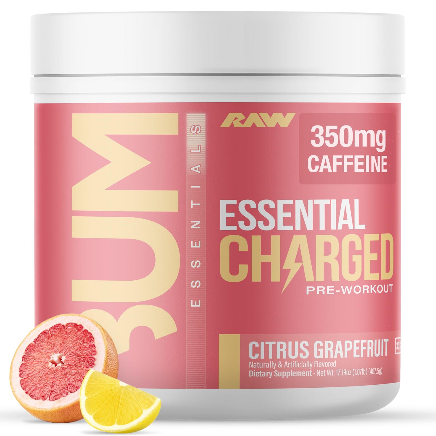 RAW Nutrition - Essential Pre - Chris Bumstead Pre Workout Formula, Sports Nutrition Pre-Workout Powders | Men & Womens Drink, Energy Powder for Working Out (Peach Mango)