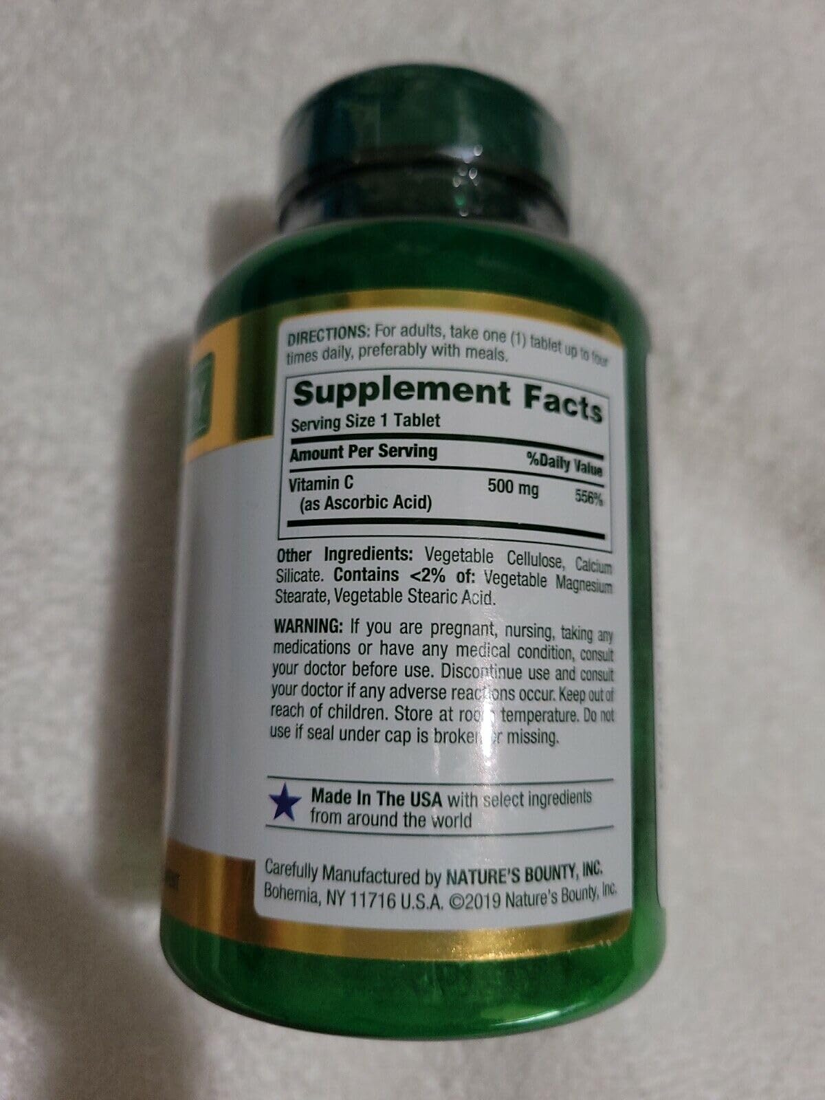 Nature's Bounty Vitamin C, Supports a Healthy Immune System, Vitamin Supplement, 500mg, 250 Tablets Nirvana Guru