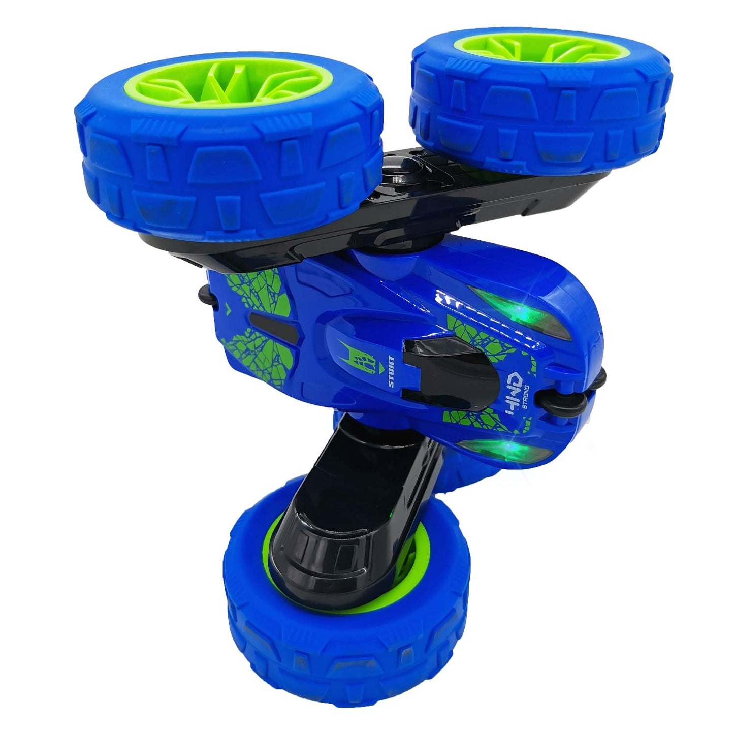 Threeking RC Stunt Cars Remote Control Car Double-Sided Driving 360-degree Flips Rotating Car Toy, Green Nirvana Guru