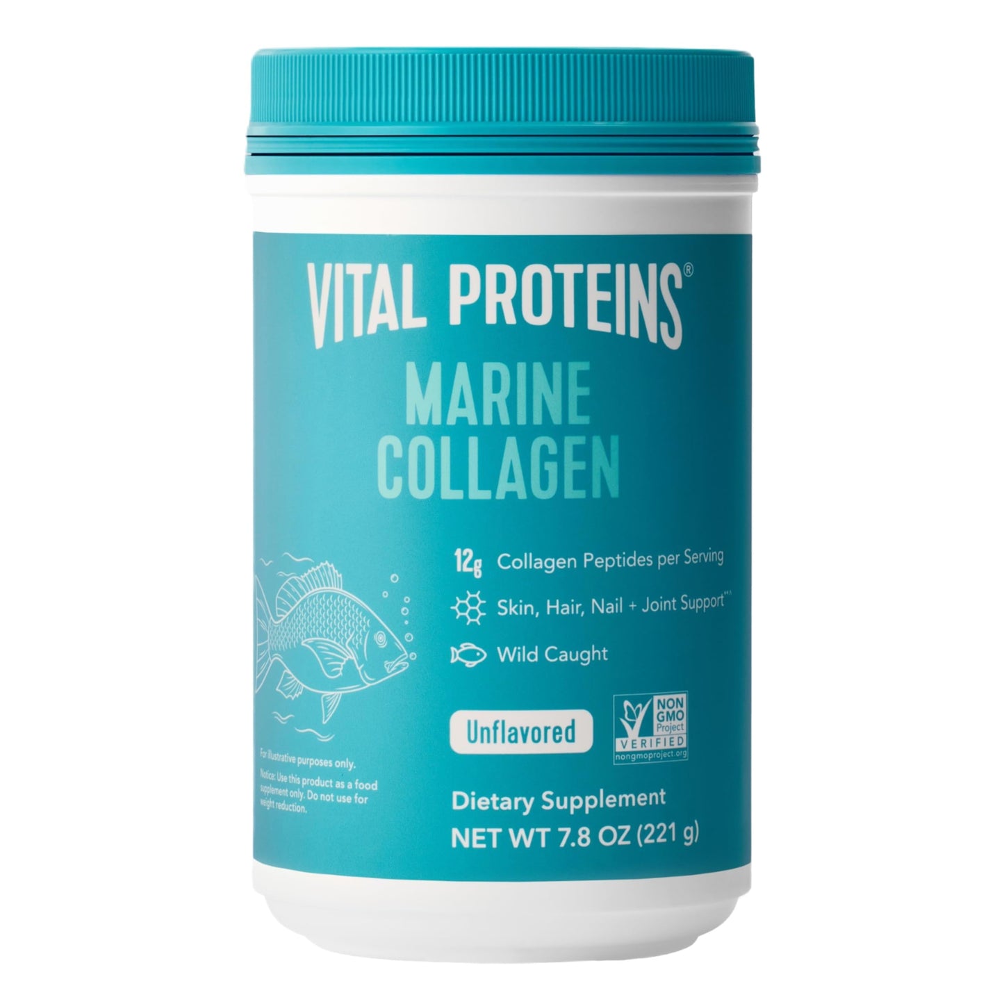 Vital Proteins Marine Collagen Peptides Powder Supplement for Skin Hair Nail Joint - Hydrolyzed Collagen - 12g per Serving - 14.5oz Canister - Nirvana Guru