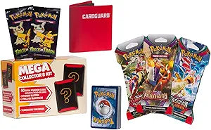 Pokémon Mega Collector's Kit: 100 Total Pokémon Cards | 5 Packs + 50 Cards (Includes 1 Holo-Foil Card) + Mini-Binder Nirvana Guru