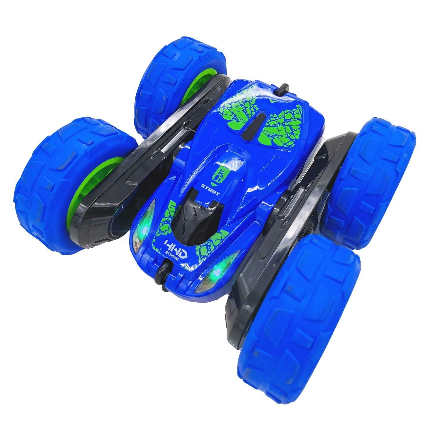 Threeking RC Stunt Cars Remote Control Car Double-Sided Driving 360-degree Flips Rotating Car Toy, Green Nirvana Guru
