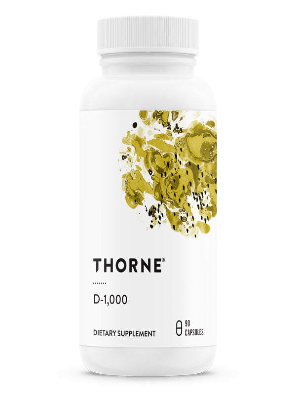 THORNE Vitamin D3 Supplement - Supports Healthy Bones, Teeth, Muscles, Cardiovascular & Immune Function* - Gluten, Dairy & Soy-Free - 10,000 IU - 60 Capsules - Nirvana Guru