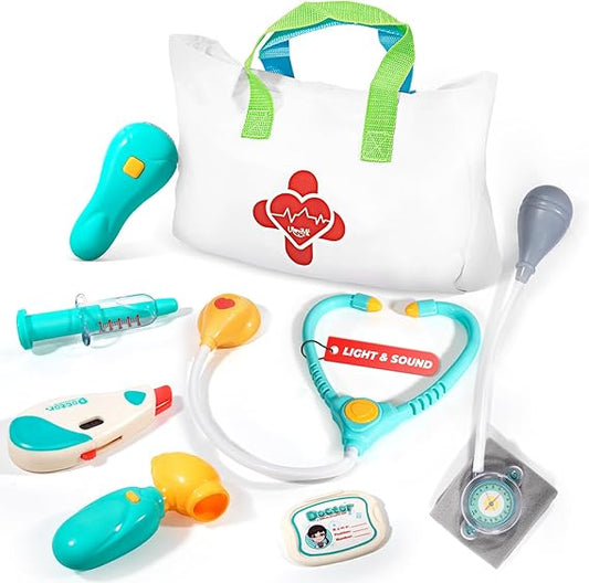 Doctor Kit for Toddlers 3-5 – Pretend Play Medical Set with Stethoscope, Blood Pressure Cuff & Carrying Bag | Dress Up Toys for Kids Ages 3+ nirvanaguru