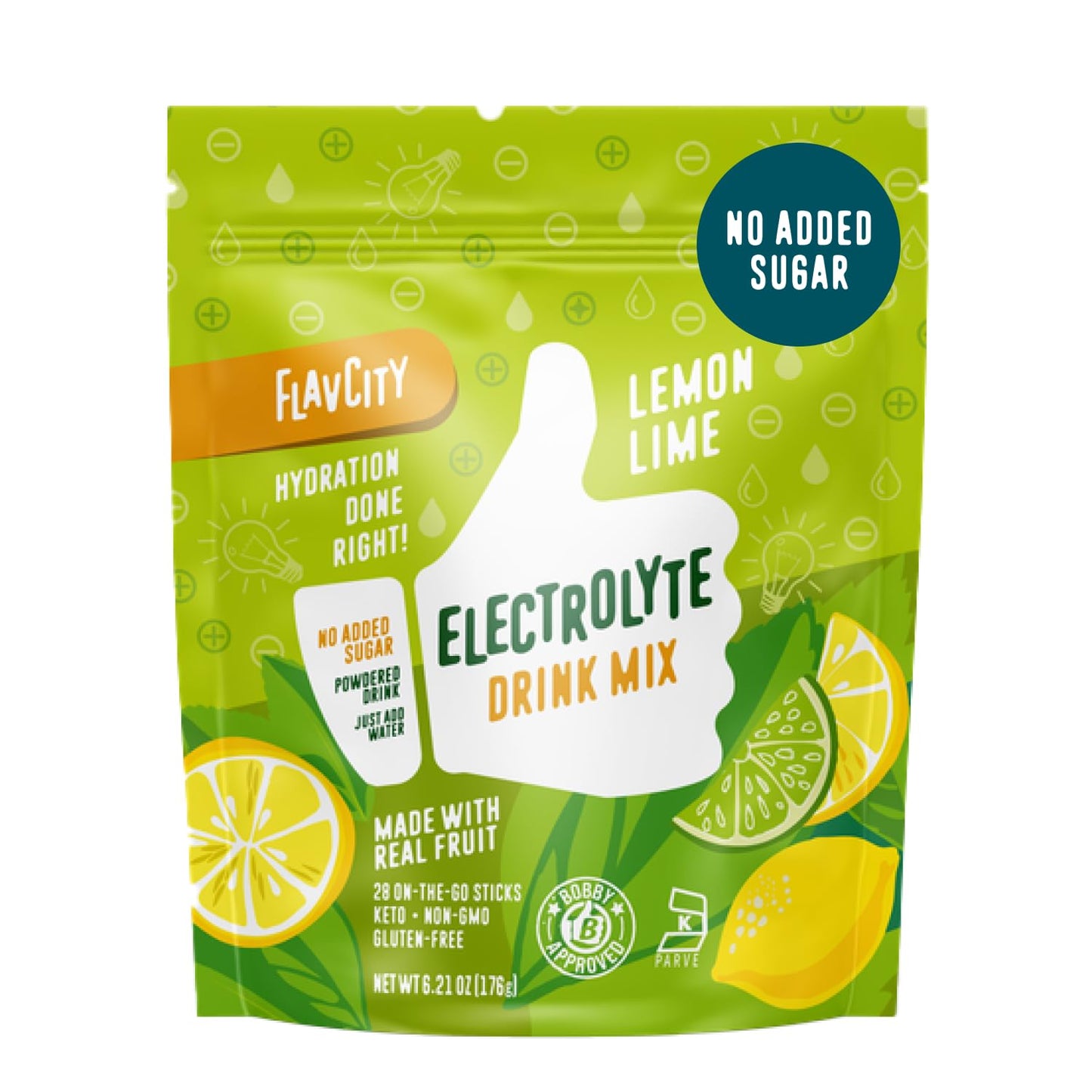 FlavCity Electrolytes Powder Packets - 28 Hydration Packets, Variety Pack - No Added Sugar - Hydration Powder with Real Fruit & Unrefined Sea Salt - Keto & Gluten-Free (28 Stick Packs) Nirvana Guru