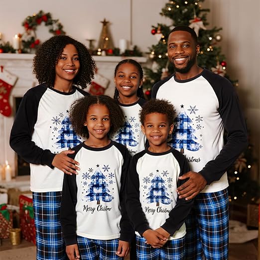 Matching Christmas Pajamas for Family Cute Printed Xmas Pajamas Set Holiday Family Sleepwear Sets for Womens Couples nirvanaguru