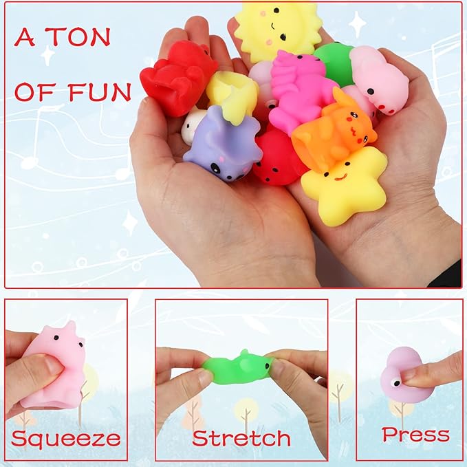 80pcs Mochi Squishy Toys, Mini Kawaii Squishy Fidget Toys Bundles Squishies Party Favors for Kids Gift for Easter Basket Stuffers Egg Fillers Birthday Classroom Prize Pinata Christmas Stocking nirvanaguru