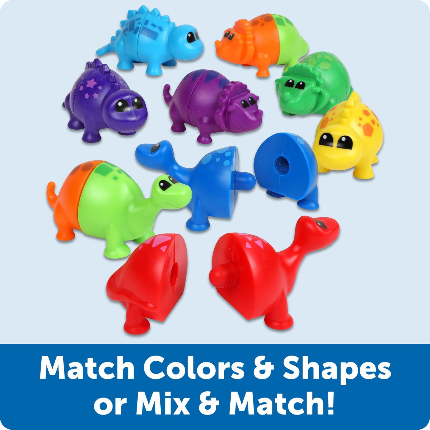Learning Resources Snap-n-Learn Matching Dinos - Dinosaur Toys, Mini Plastic Figures, Sensory Bin, Toddler Travel Games, Shape Sorter, Preschool, Fine Motor Skills, Montessori Counting Nirvana Guru