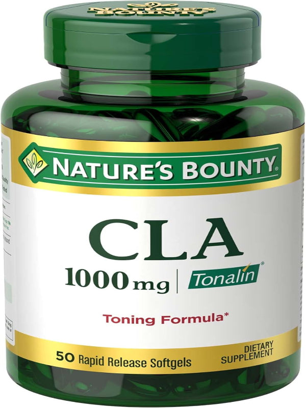 Nature's Bounty Tonalin Pills and Dietary Supplement, Diet and Body Support, 1000 mg, 50 Rapid Release Softgels - Nirvana Guru