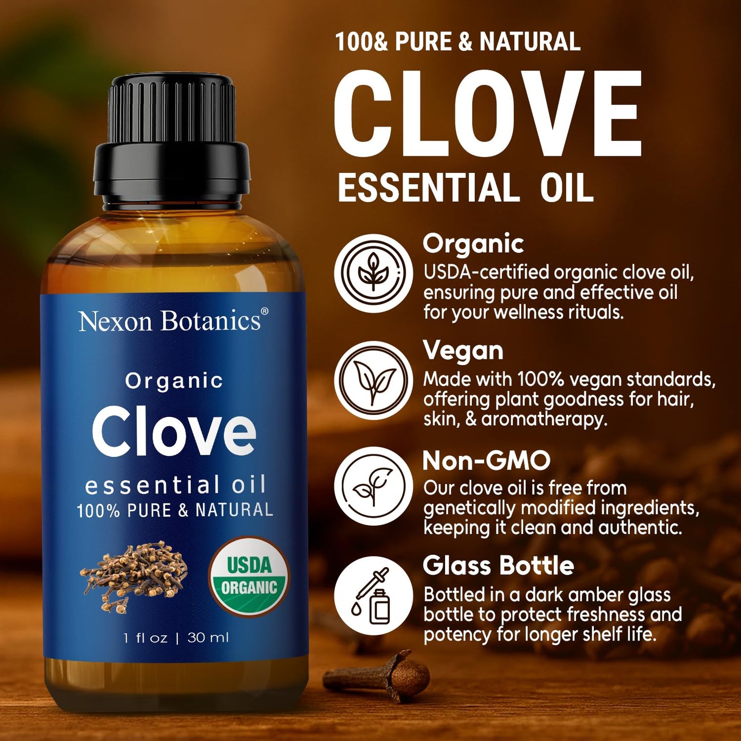 Organic Lavender Essential Oil 30 ml - Pure Natural Oils for Diffuser, Aromatherapy, Skin & Hair Care - Aceite De Lavanda Orgánico - Nexon Botanics - Nirvana Guru