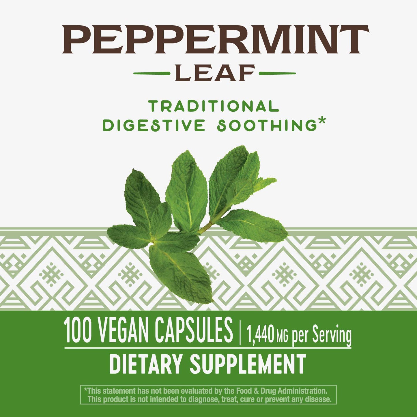 Nature's Way Peppermint Leaf, Traditionally Used to Soothe Digestion*, 700 mg per 2-Capsule Serving, Non-GMO Project Verified, 100 Vegan Capsules (Packaging May Vary) - Nirvana Guru