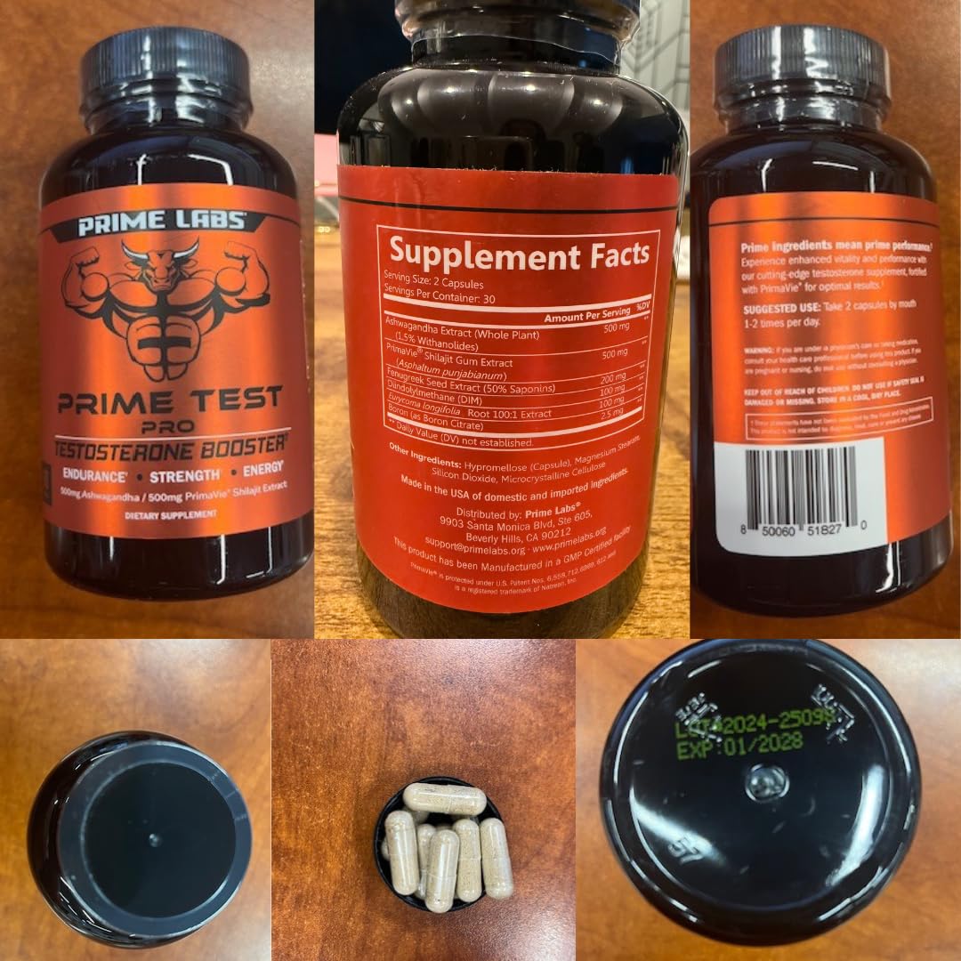 Prime Labs - Men's Testosterone Booster - Stamina, Endurance, & Strength Booster - 60 Caplets Nirvana Guru