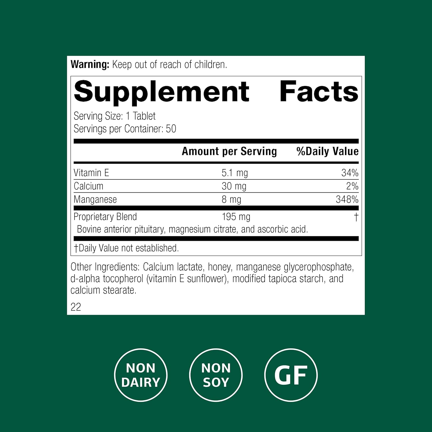 Standard Process E-Manganese - Antioxidant Health Support - Whole Food-Based Supplement with Vitamin E & Manganese - Supplement to Aid Cellular Health - 50 Tablets Nirvana Guru