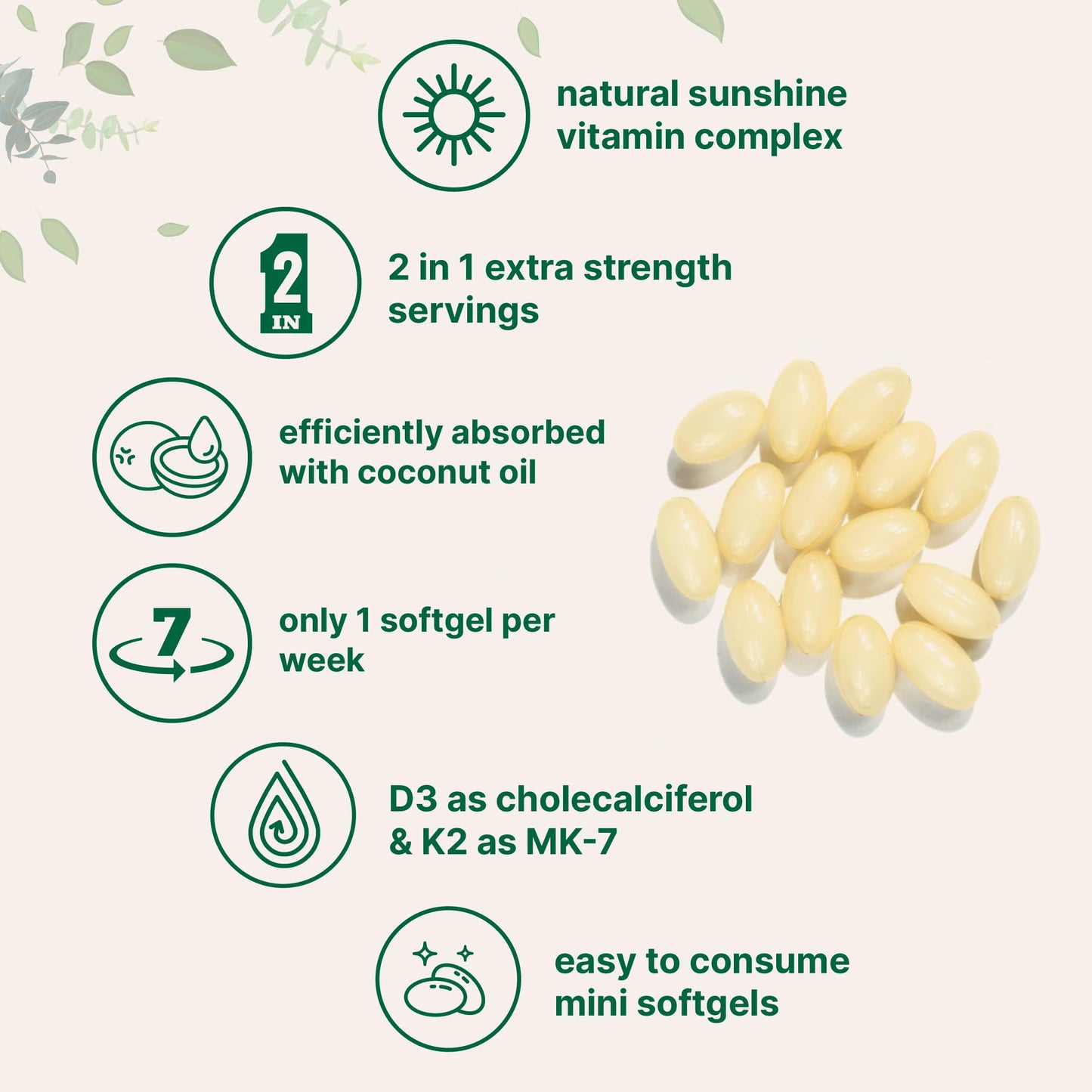 Micro Ingredients Vitamin D3 10,000 IU + K2 MK-7 200 mcg, 300 Softgels | Virgin Coconut Oil | 2-in-1 Bone, Immune & Heart Support | Easy to Swallow, Non-GMO