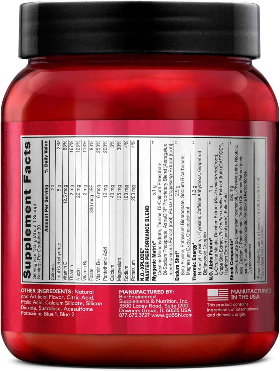 BSN N.O.-XPLODE Pre Workout Powder, Energy Supplement for Men and Women with Creatine and Beta-Alanine, Flavor: Fruit Punch, 30 Servings Nirvana Guru