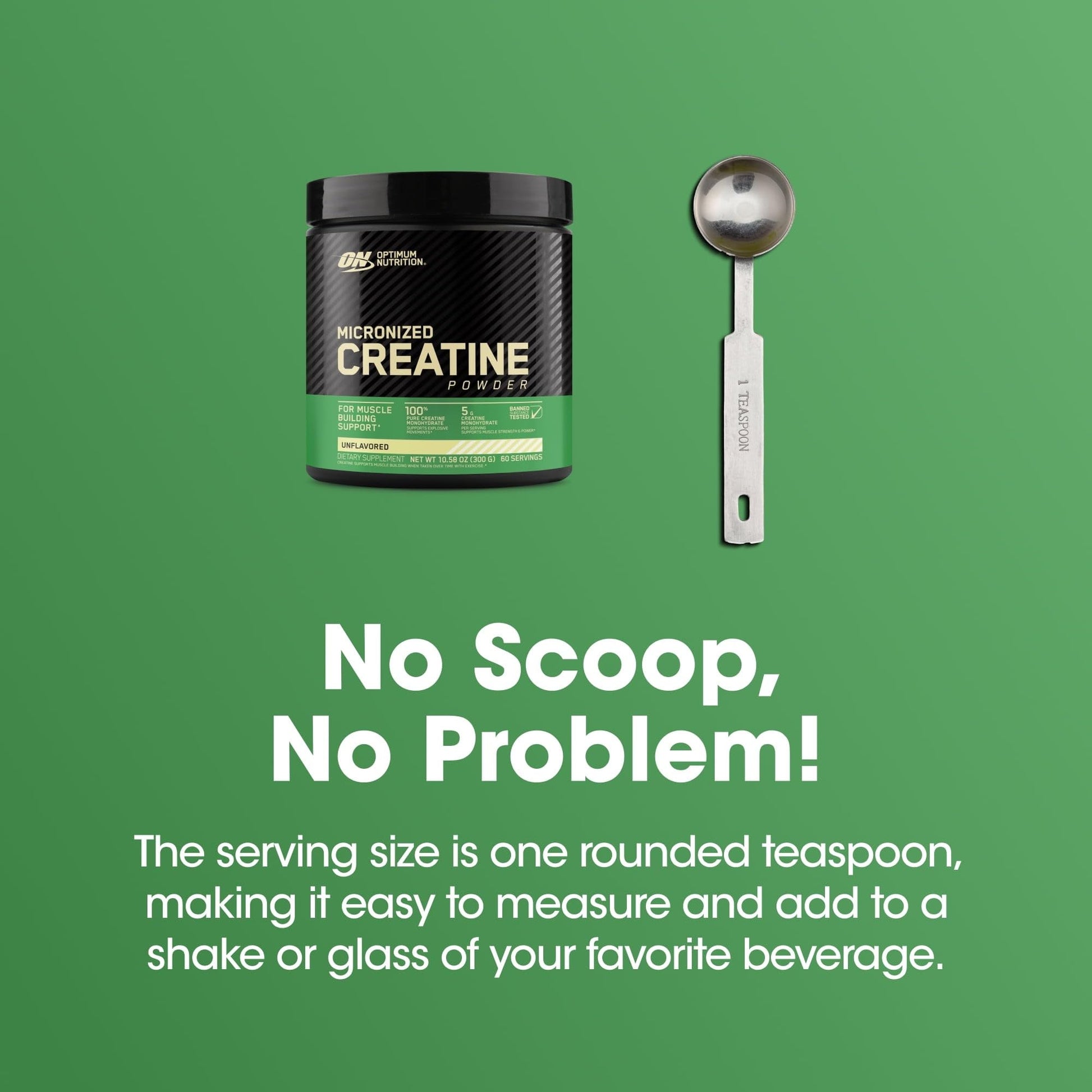 Optimum Nutrition Micronized Creatine Monohydrate Powder, Unflavored, 120 Servings, 600 Grams (Packaging May Vary) Nirvana Guru