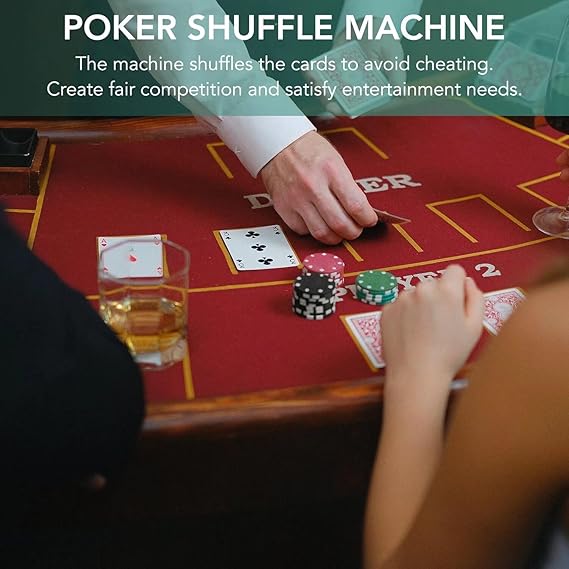 Automatic Card Shuffler, Battery Operated Card Dealer Machine, Electric Casino Card Shuffler for UNO, Blackjack, Texas Hold'em, Home Card Games nirvanaguru