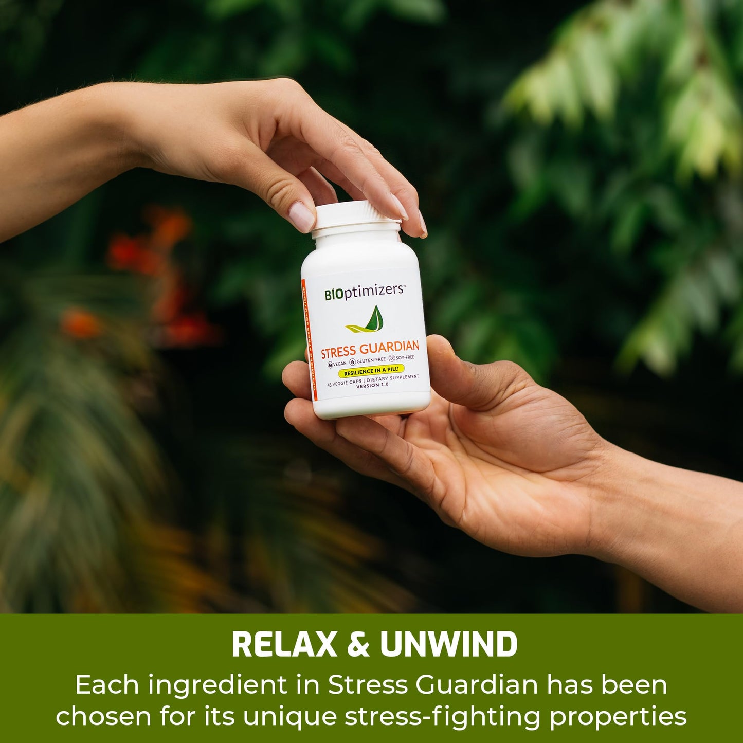 BIOptimizers Stress Guardian – Stress Relief Capsule – Rest Support Management - 90 Capsules Nirvana Guru