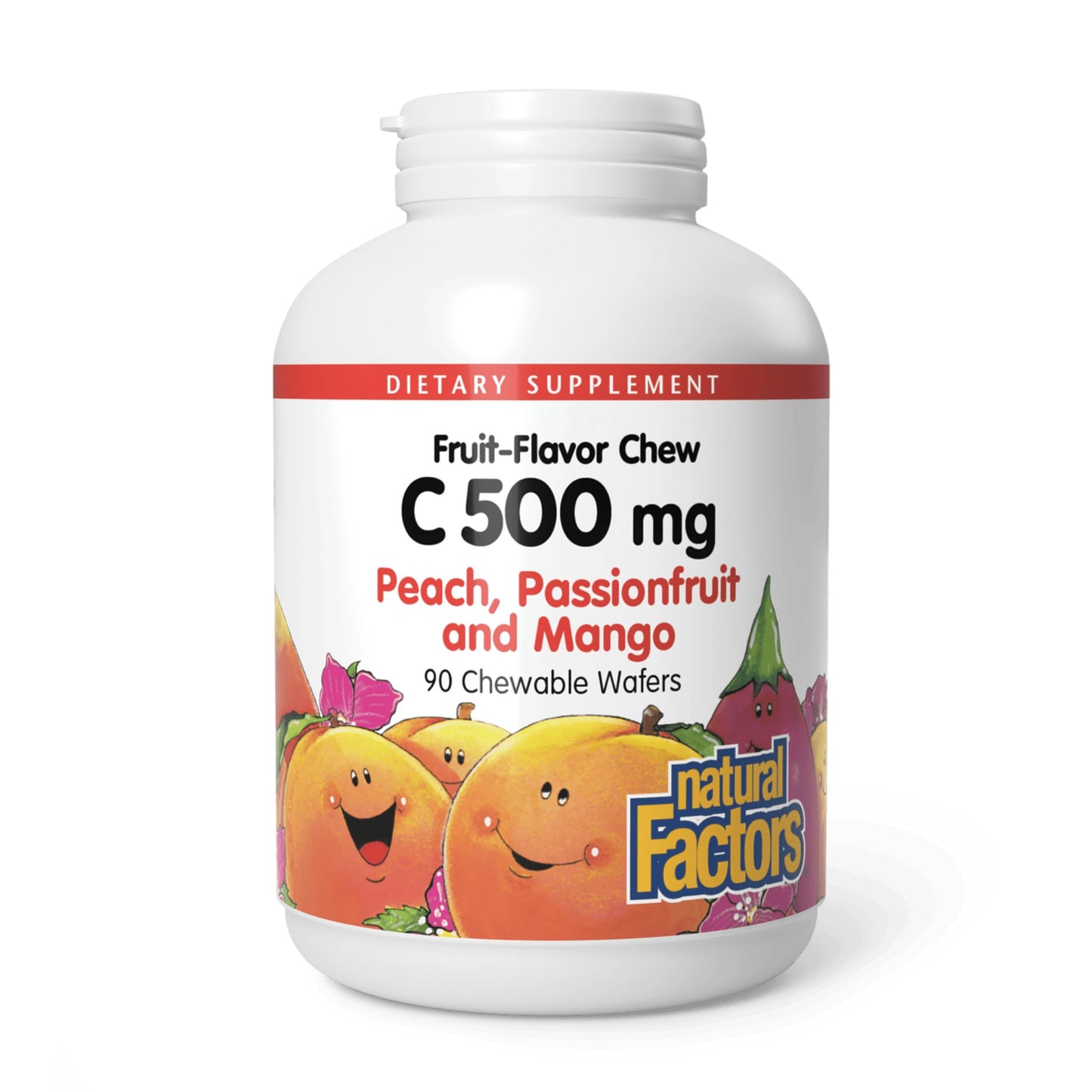 Natural Factors, Kids Chewable Vitamin C 500 mg, Supports Immune Health, Bones, Teeth and Gums, Tangy Orange, 180 Count (Pack of 1) - Nirvana Guru