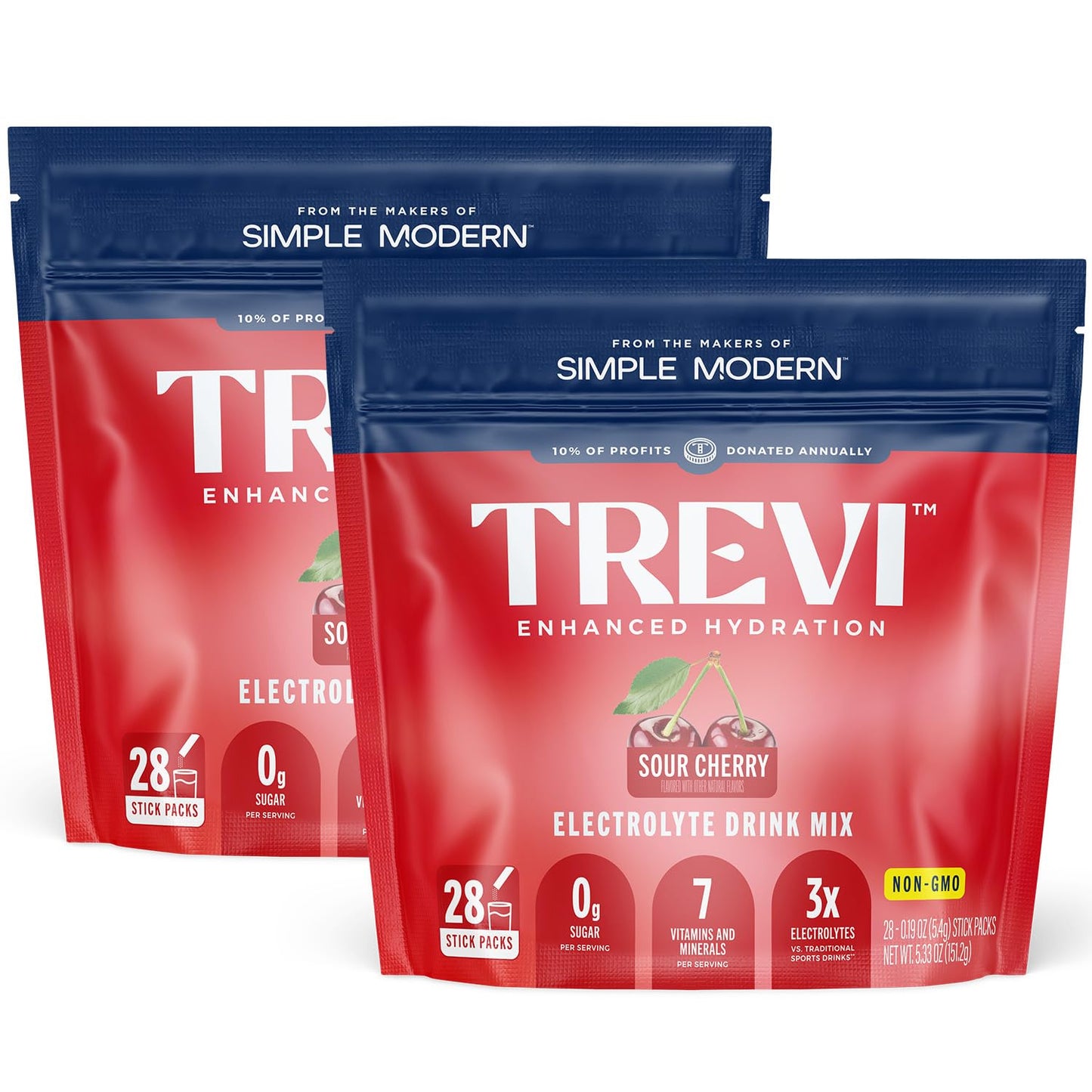 TREVI™ Sugar Free Electrolytes - Drink Mix Hydration Powder Packets - 28 Count - Variety Pack 1